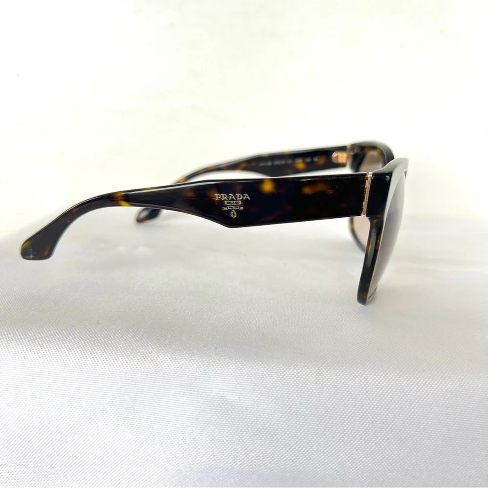 PRADA PR 10RSF-2AU3D0-57 Brown Gradient Lenses Cat Eye Havana Frame Sunglasses